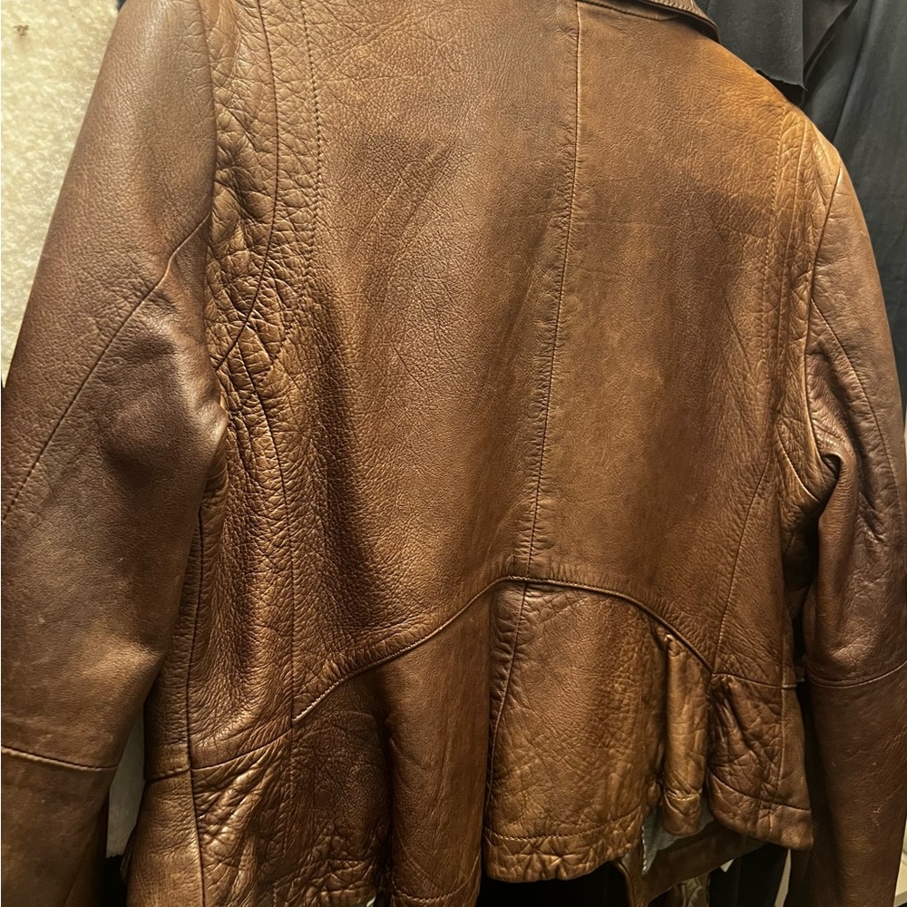 Banana Republic leather jacket used for woman size large